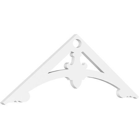 Pitch Sellek Architectural Grade PVC Gable Pediment, 48W X 8H X 1P (4/12)